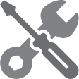 Wrench and screwdriver in X-pattern to represent expensive repairs.