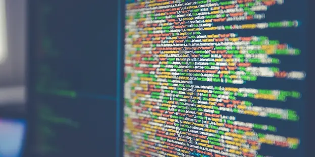 code on a computer screen