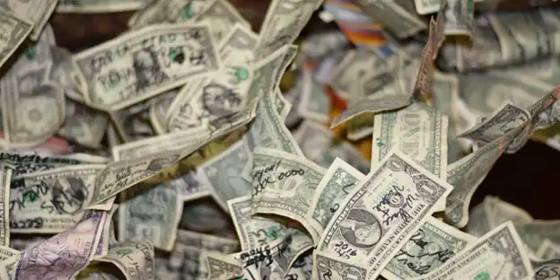 pile of money