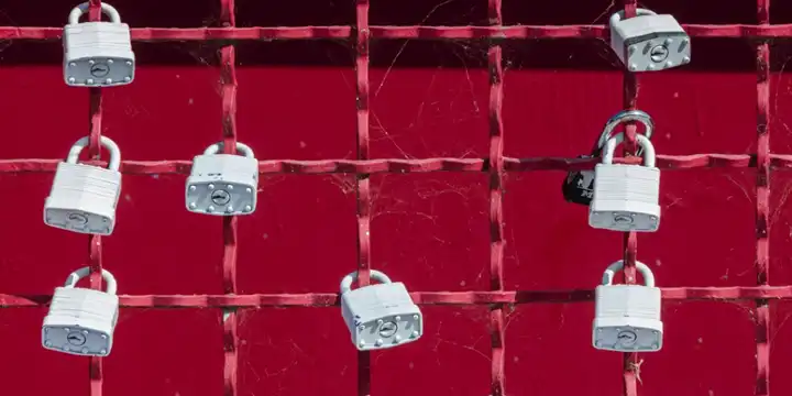 locks on a gate