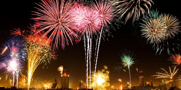 fireworks in night sky