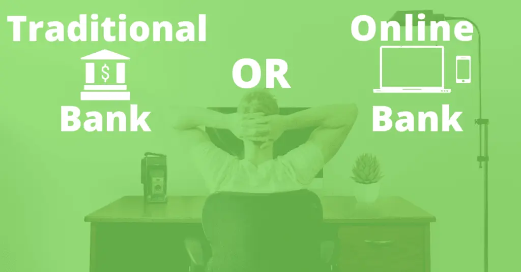the difference between a traditional bank and online bank