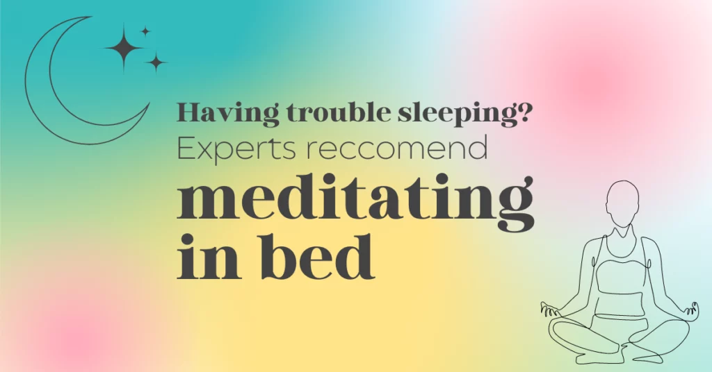 Meditating In Bed Colorful Featured Image