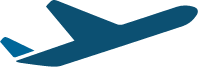 Blue plane icon.