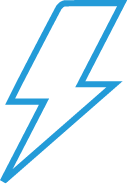 Lightning strike icon. Net Pay Advance offers fast funding. 