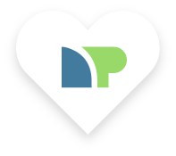 Net Pay Advance logo icon surrounded by a heart.