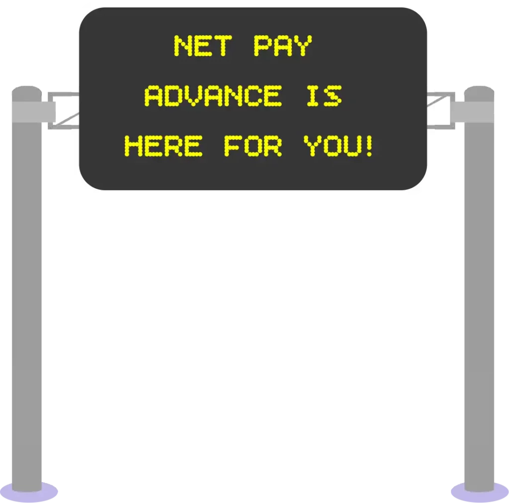 Net Pay Advance is Here for You mobile sign