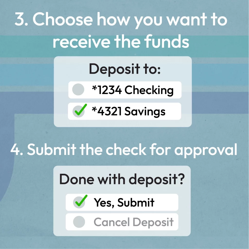 Cashing a check in an app requires a photo of the check