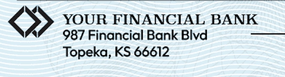 Issuing bank on check