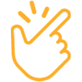 Orange hand pointing up