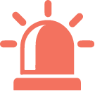 Red emergency alarm going off