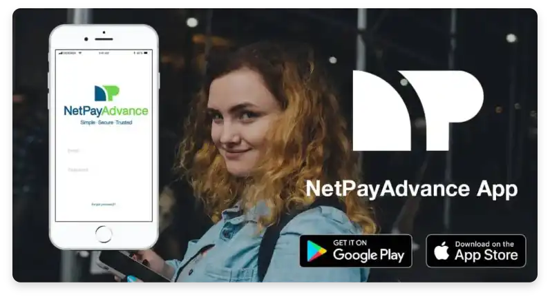 Woman using phone to access Net Pay Advance App blog thumbnail