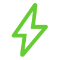 Green lightning bolt