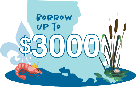 Louisiana borrow up to $3000