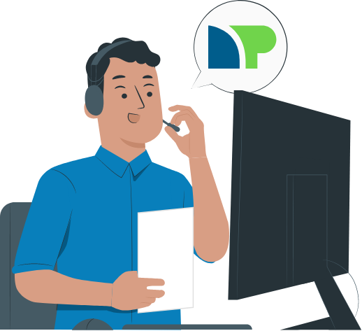 Net Pay collections worker assisting on a phone call